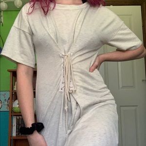 Crème corset style t-shirt dress 🦋